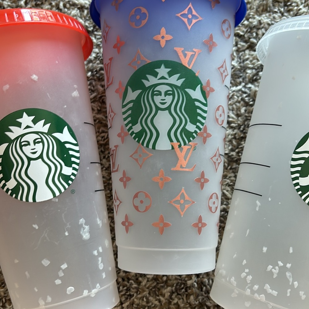 Starbucks LV  color change 24 oz reusable tumbler glasses venti